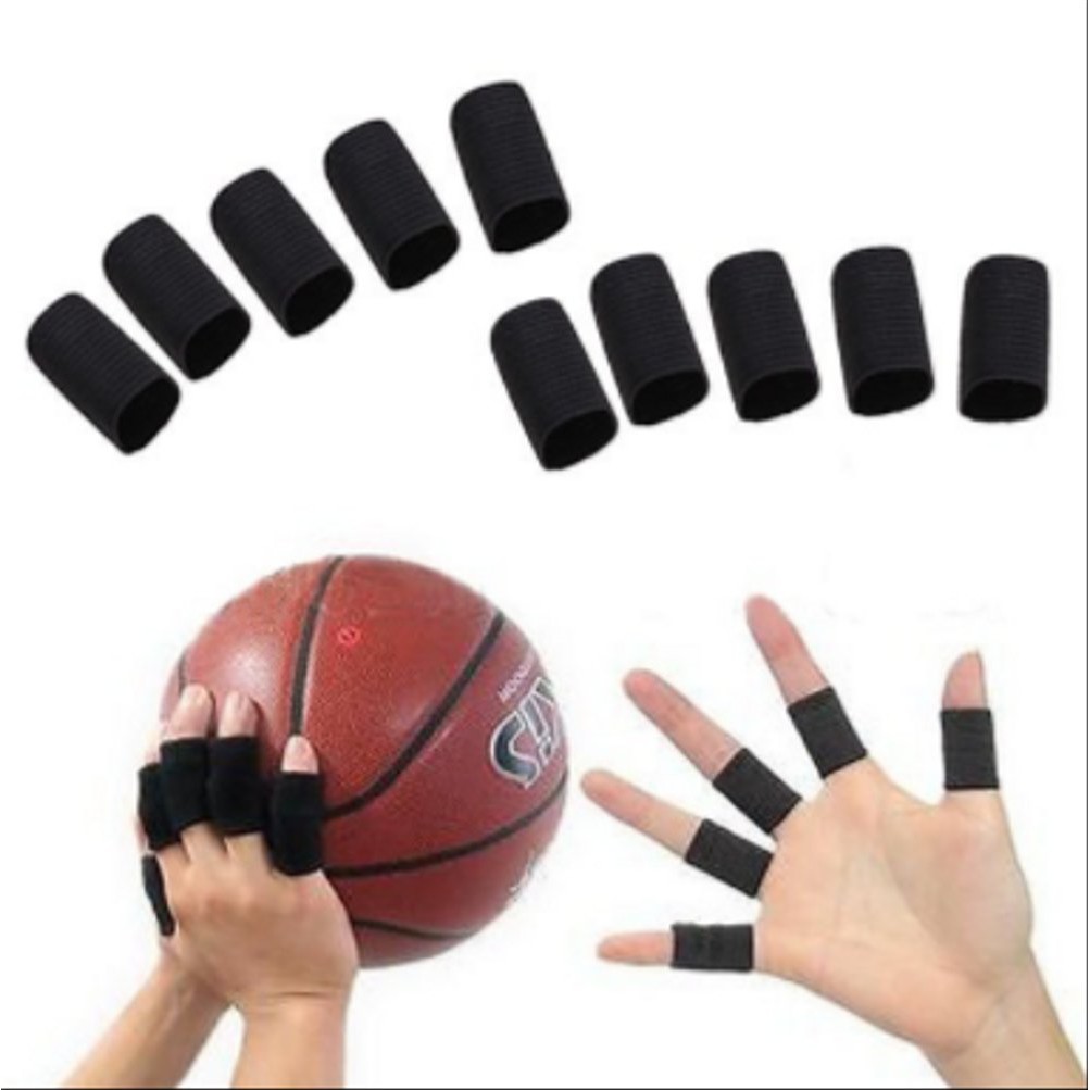 Fingersave / Finger Support Deker Pelindung Jari Kiper Futsal Hitam - Melindungi Jari Tangan Cidera