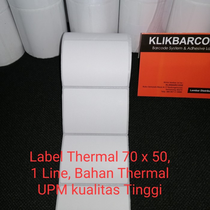 

KASIR STIKER LABEL THERMAL | TERMAL 70 x 50 ISI 400pcs WAHANA EXPEDISI KLIKBARCODE
