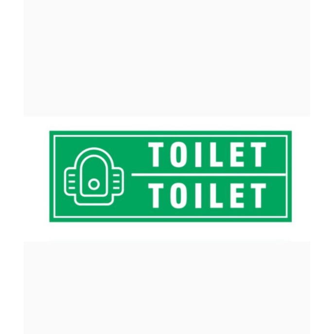 

stiker vinyl 10x30cm TOILET sign rambu k3