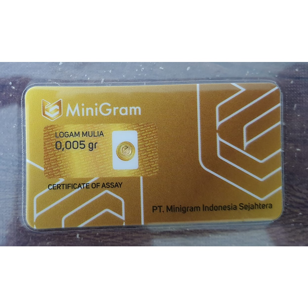 Minigram 0,005 Gram Emas Batangan Bersertifikat Murni 24 Karat