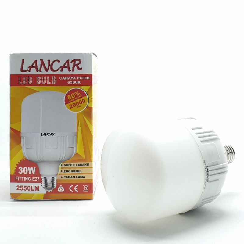 Lancar 30w Lampu Led Tabung Kapsul Ekonomis 30 Watt Cahaya Putih