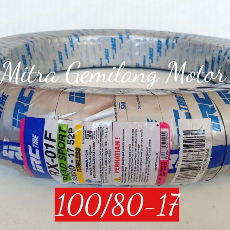 BAN TUBELESS 100/80-17 IRC