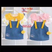 set overall dress tunik ikan anak perempuan