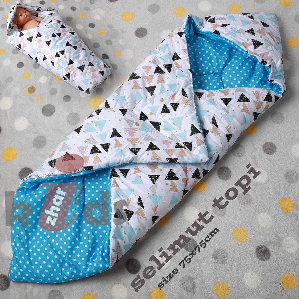 FREE TAS MIKA!! Selimut bayi topi bayi - baby blanket - hoodie blanket baby / kado lahiran bayi