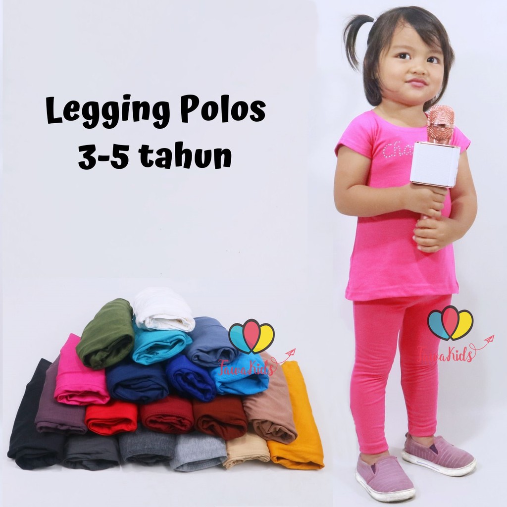 Legging Polos uk. 3-5 th / Leging Anak Legging Anak Leging Polos Celana Polos Celana Panjang Anak