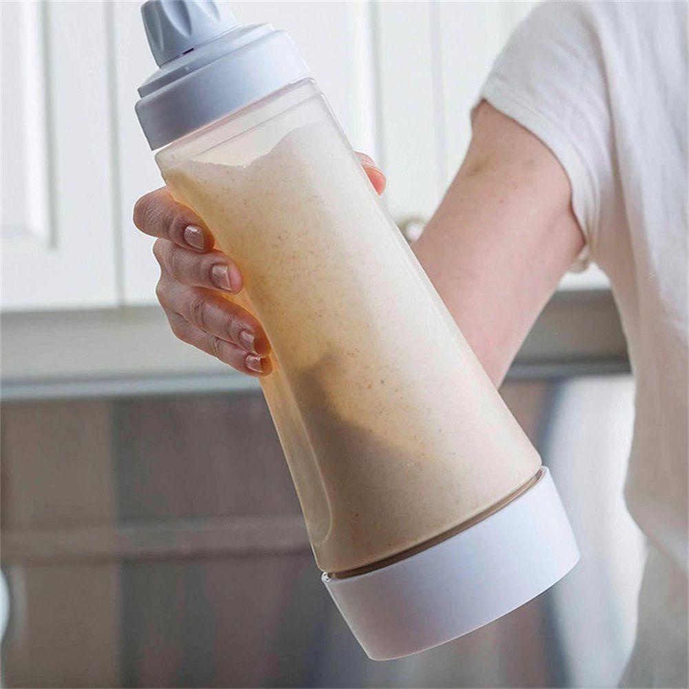 Top Batter Mixer Dispenser Perlengkapan Dapur Alat Dapur Pengaduk Adonan Mixing Push Type Multifungsi Batter Shaker Bottle