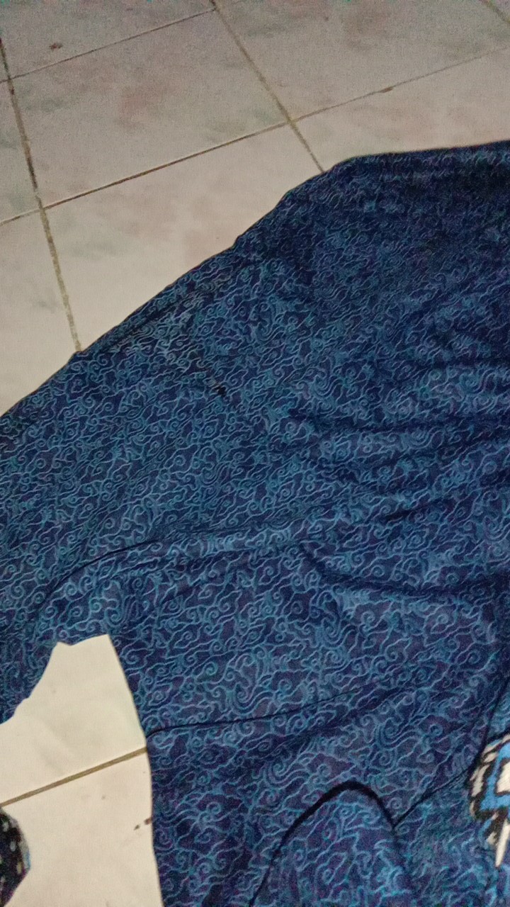 Baju Couple Keluarga Batik Kondangan Motif Mega Mendung Biru By Kangen Batik Pekalongan