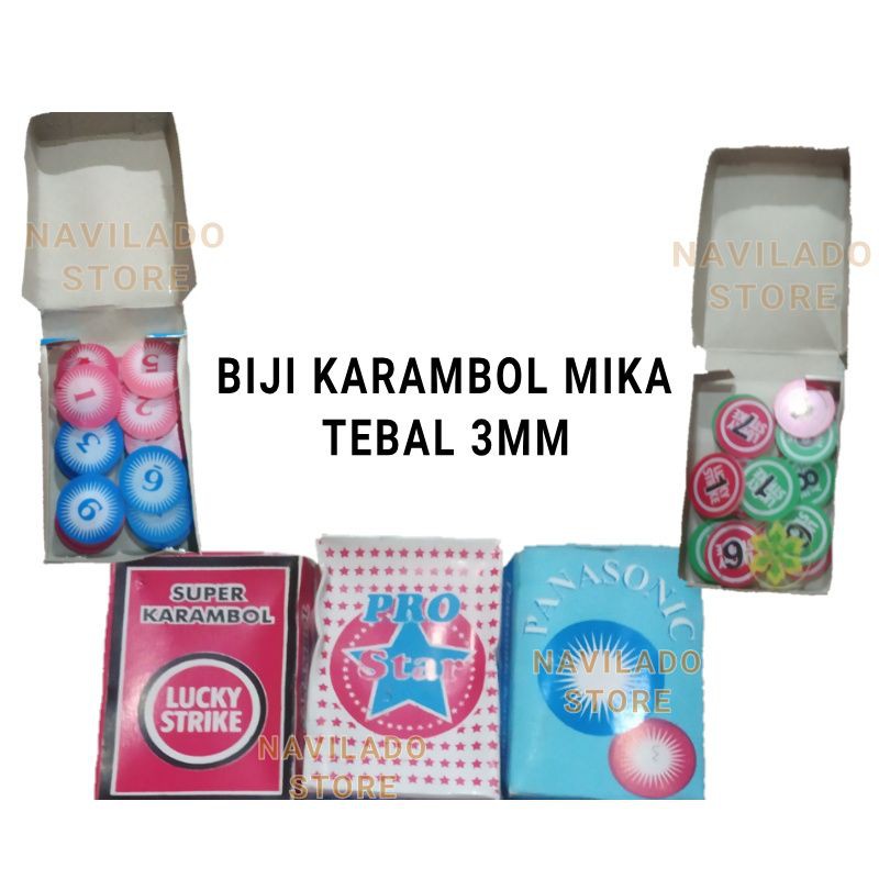 BIJI KARAMBOL 3MM/KOIN KARAMBOL 1 SET