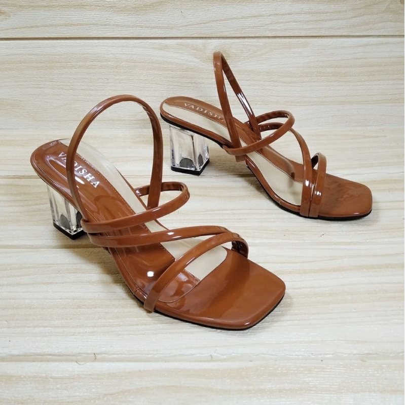 02.02 sale HEELS WANITA TERBARU Hak Kaca Queensha