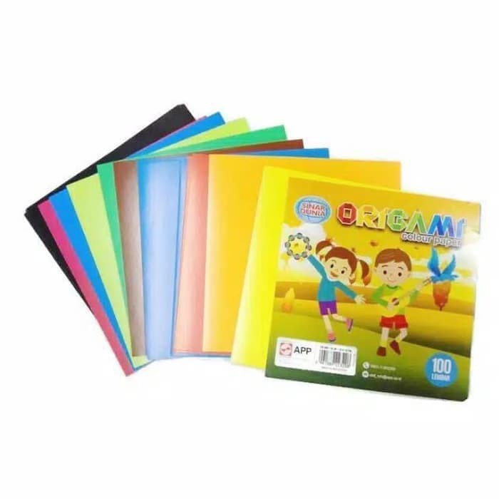 

kertas lipat 12x12 16X16 origami sidu sinar dunia 12 16 cm folding paper colour warna
