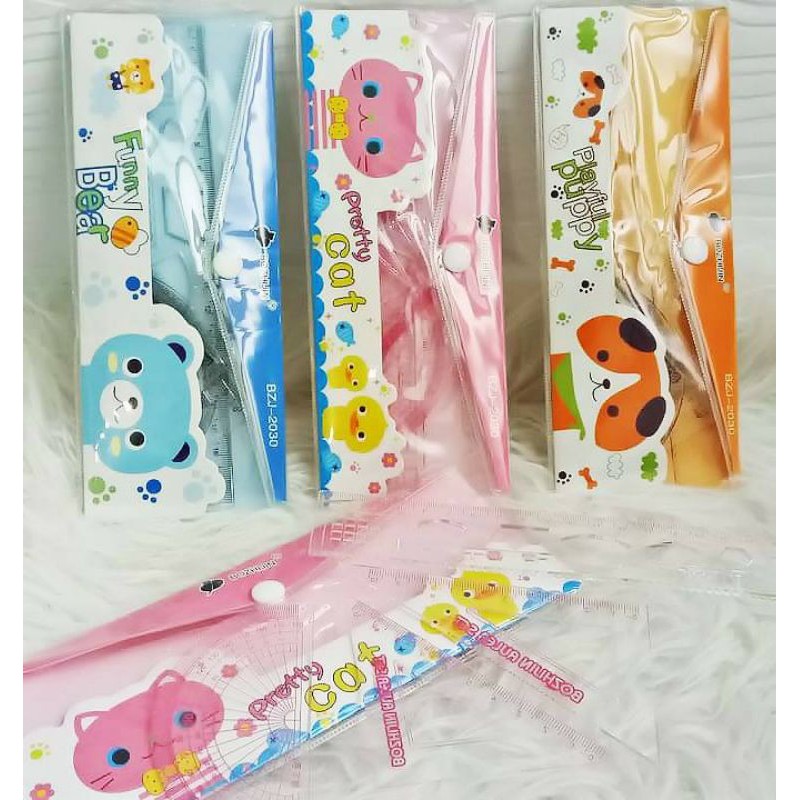 

Alat Tulis Anak/RULLER SET WITH COLORED POCKET