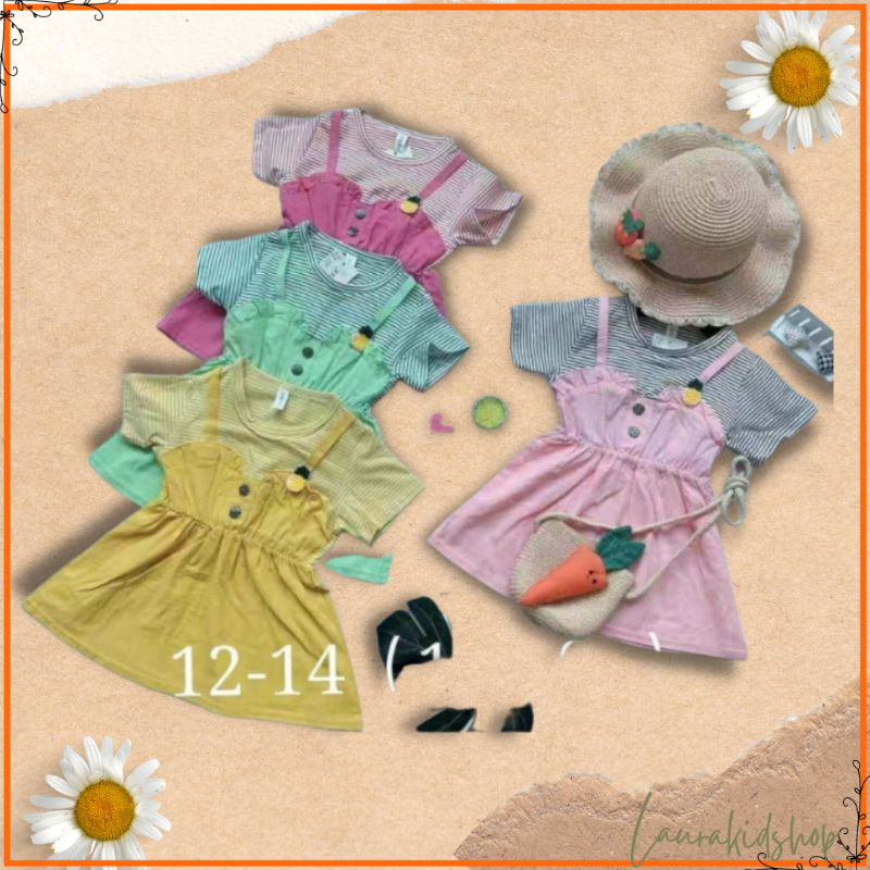 Dress Anak Perempuan Import Lucu Bayi 1-4 Tahun