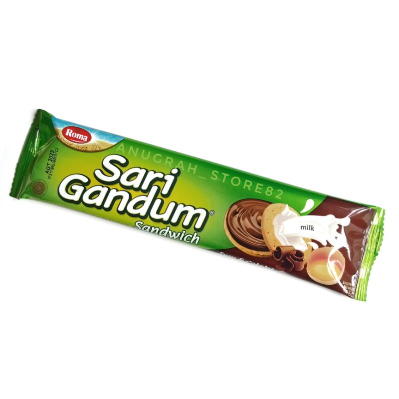 

ROMA SARI GANDUM SANDWICH SUSU DAN COKELAT 1PCS