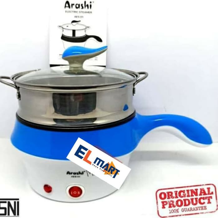 Panci steamer steaming pan ARASHI AES 01 + kukusan listrik AES01