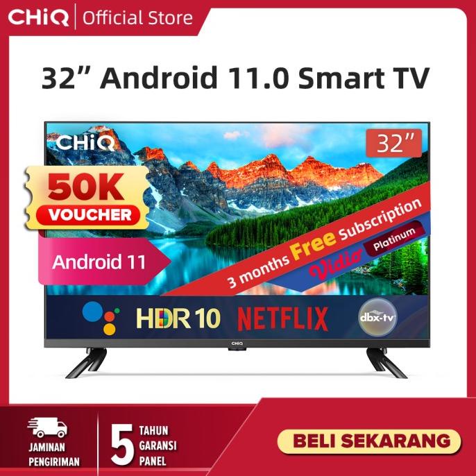 CHiQ Smart tv 32 Inch Newest Android11 Frameless Digital LED TV L32G7P