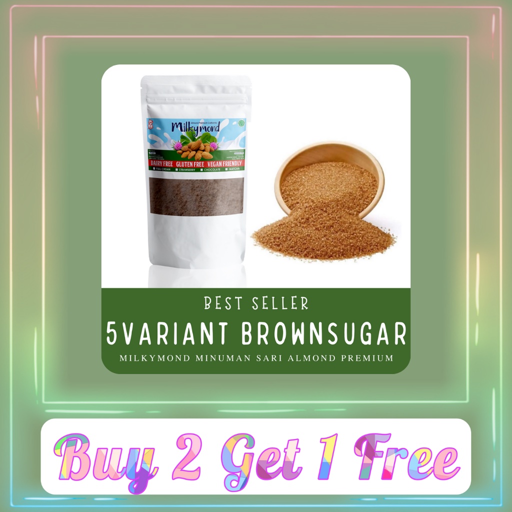 [BUY 2 GET 1 FREE] Susu Almond Premium MILKYMOND Milky Almond 180 Gram 5 Variant Rasa Brown Sugar