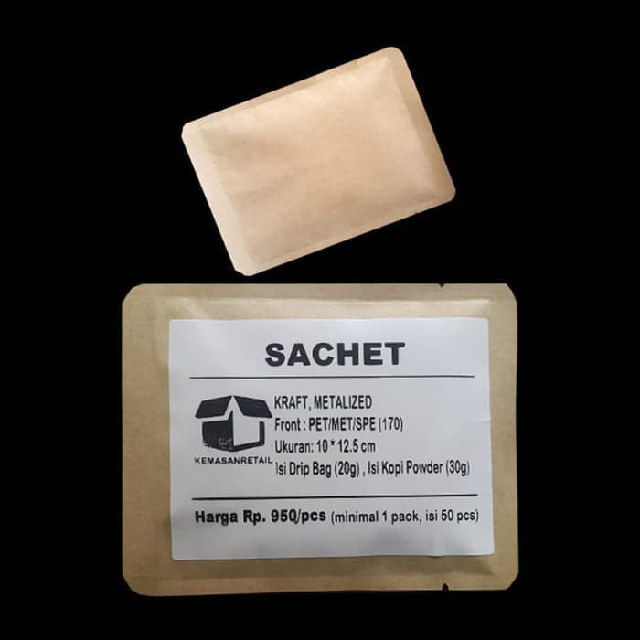 

Kemasan Kantong Sachet Kraft Paper 10x12.6