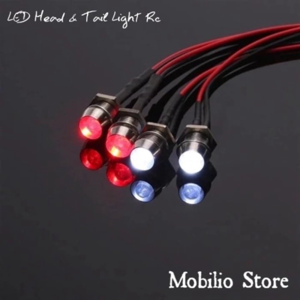 

Sale Upgrade Parts - 4 pcs LED Head Tail Light White 5mm Red 3mm Rc Car Mobilio shopee