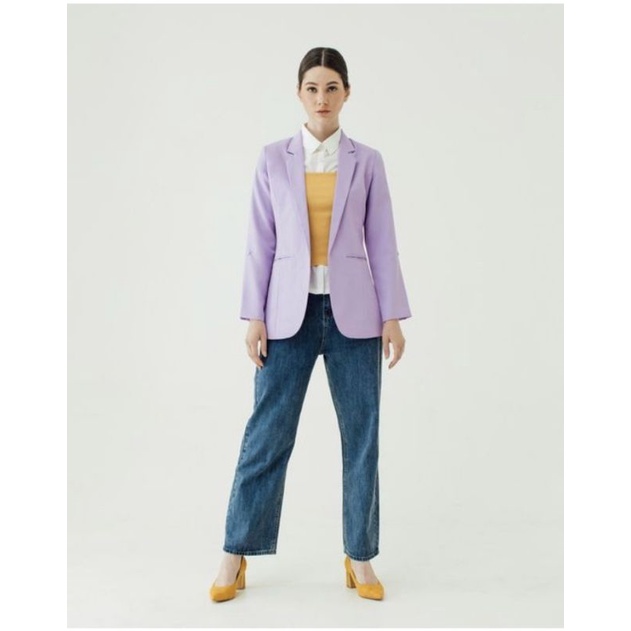 Blezer Lilac Wanita Blazer Formal Wanita Blezer Wanita Blazer Crop Wanita