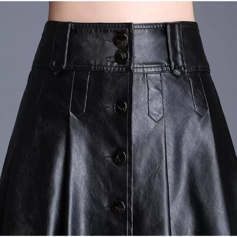 ROK WANITA SEMI KULIT MODEL TERBARU-2