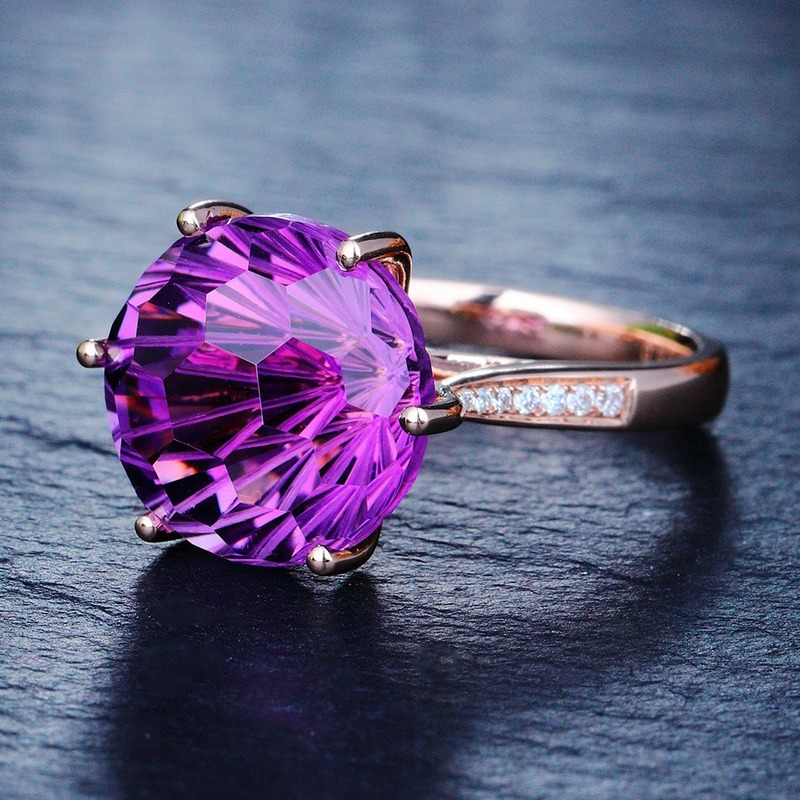 Korea High-End Amethyst Cincin