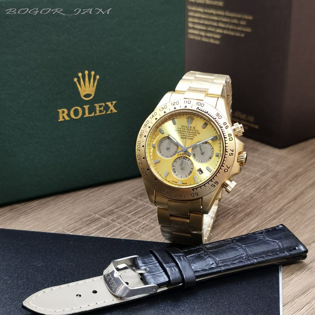 JAM TANGAN ROLEX DAYTONA PRIA CRONO AKTIF
