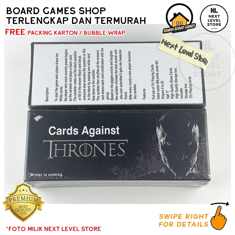 Cards Against Thrones - Limited Edition - Board Games Card Game