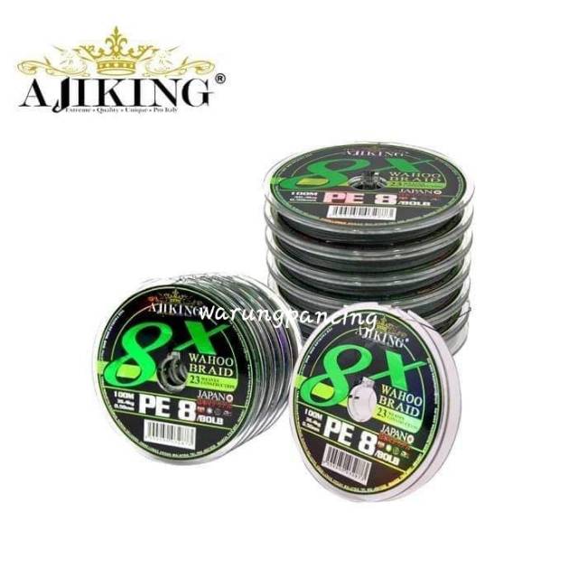 PE. AJIKING WAHOO BRAID X8 (Color DARK GREEN)