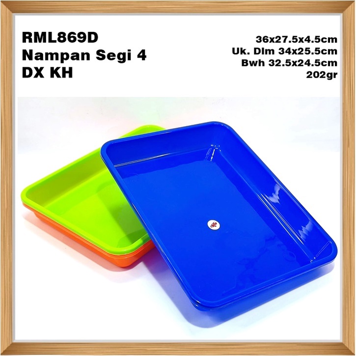 RML869D Nampan Segi Plastik 4 DX KH