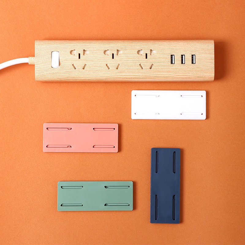 Holder Power Strip Soket Dinding Dengan Perekat Untuk Rumah / Kantor