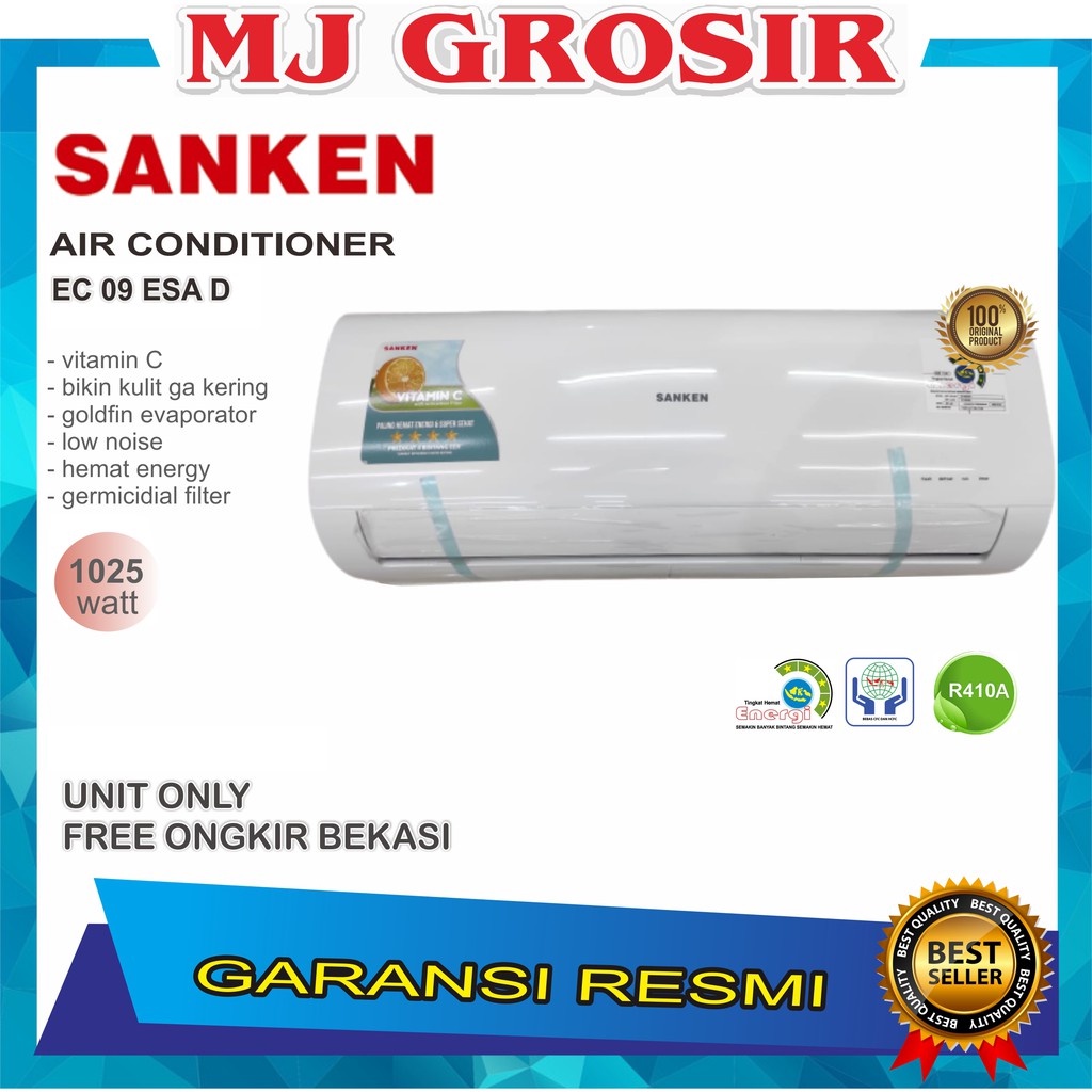 AC SANKEN EC 09 ESA D EC 9 ESA 1 PK R410 STANDARD LOW WATT UNIT ONLY