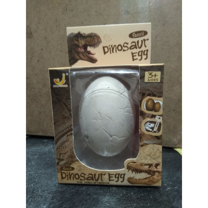 mainan penggalian fossil dinosaurus model bentuk telur mini