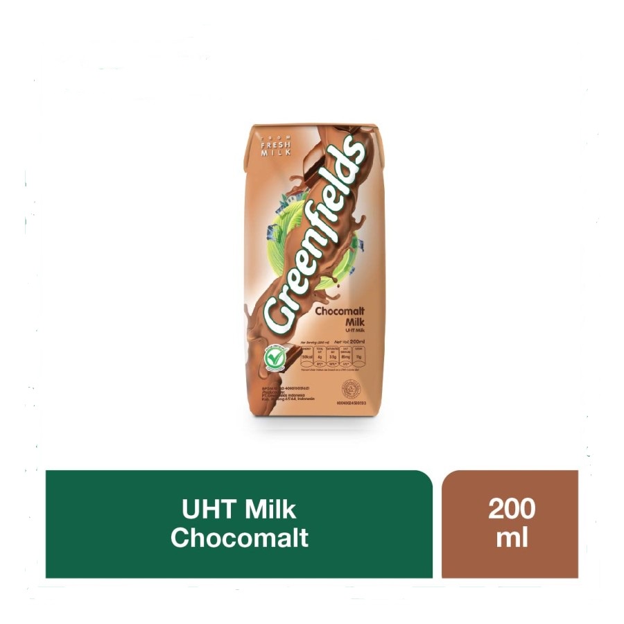 SUSU COKLAT UHT GREENFIELD CHOCOMALT MILK 200ML