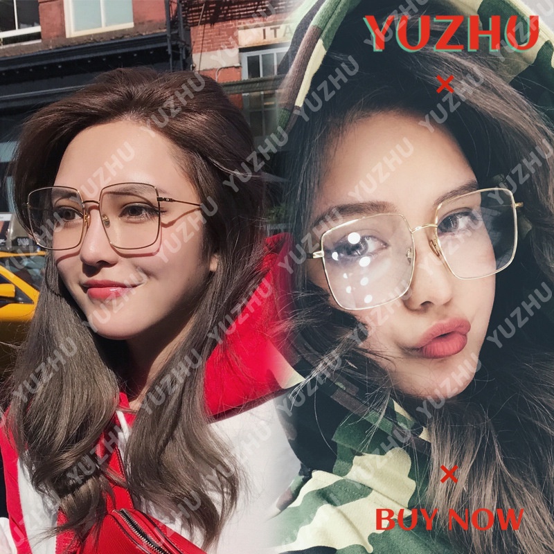 (YUZHU) Bayar di Tempat Korean Ulzzang Fashion Besi Frame Kacamata Wanita/Pria Eyeglasses