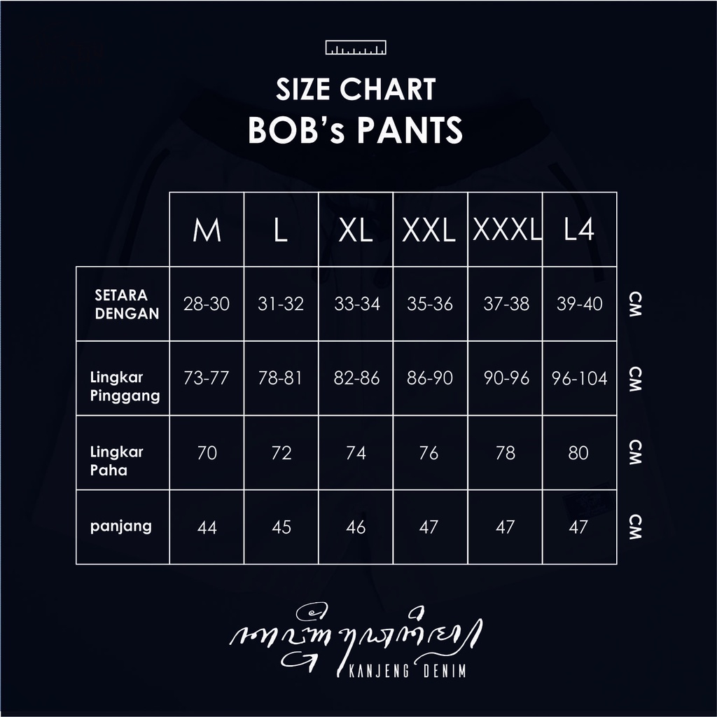 Kanjeng Denim Boardshort Celana Pendek BOB'S PANTS KUNYIT