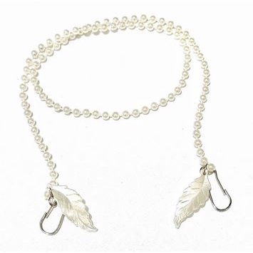 Kalung Gantungan Masker Strap Mask Hanging Korean Leaf Pearlstring Series Mutiara