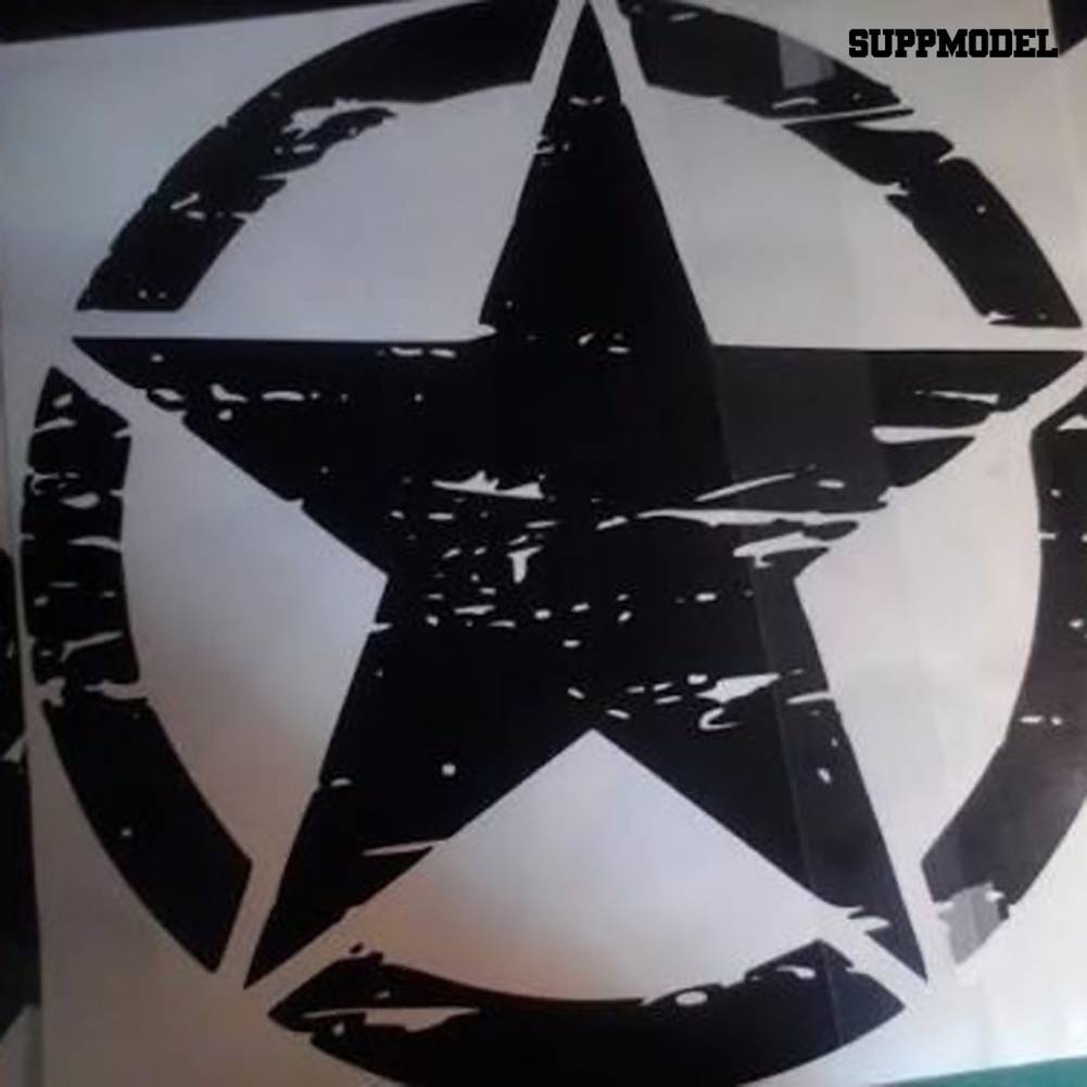 Stiker Decal Motif Bintang Dengan Perekat Untuk Dekorasi Body / Kap Mobil