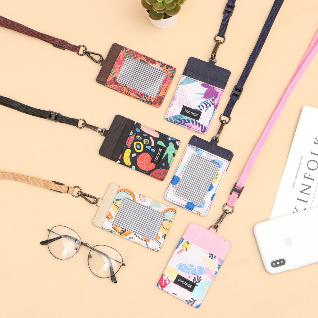 Gantungan ID Card Kantor Kasual Kalung Name Tag Holder Lanyard Anti Air Pria Wanita Februari Series