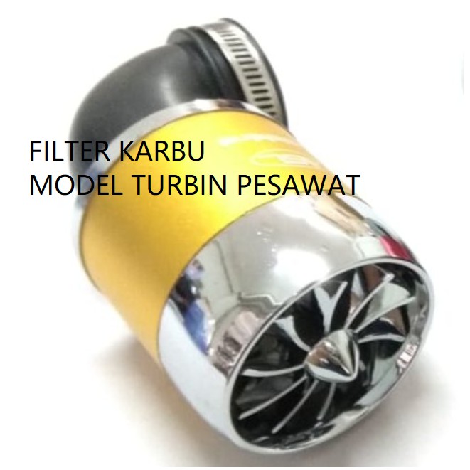 [ model TURBIN PESAWAT ] FILTER KARBU Racing VARIASI filter karbu  asl  power jet PE dan PWK saringan filter udara universal