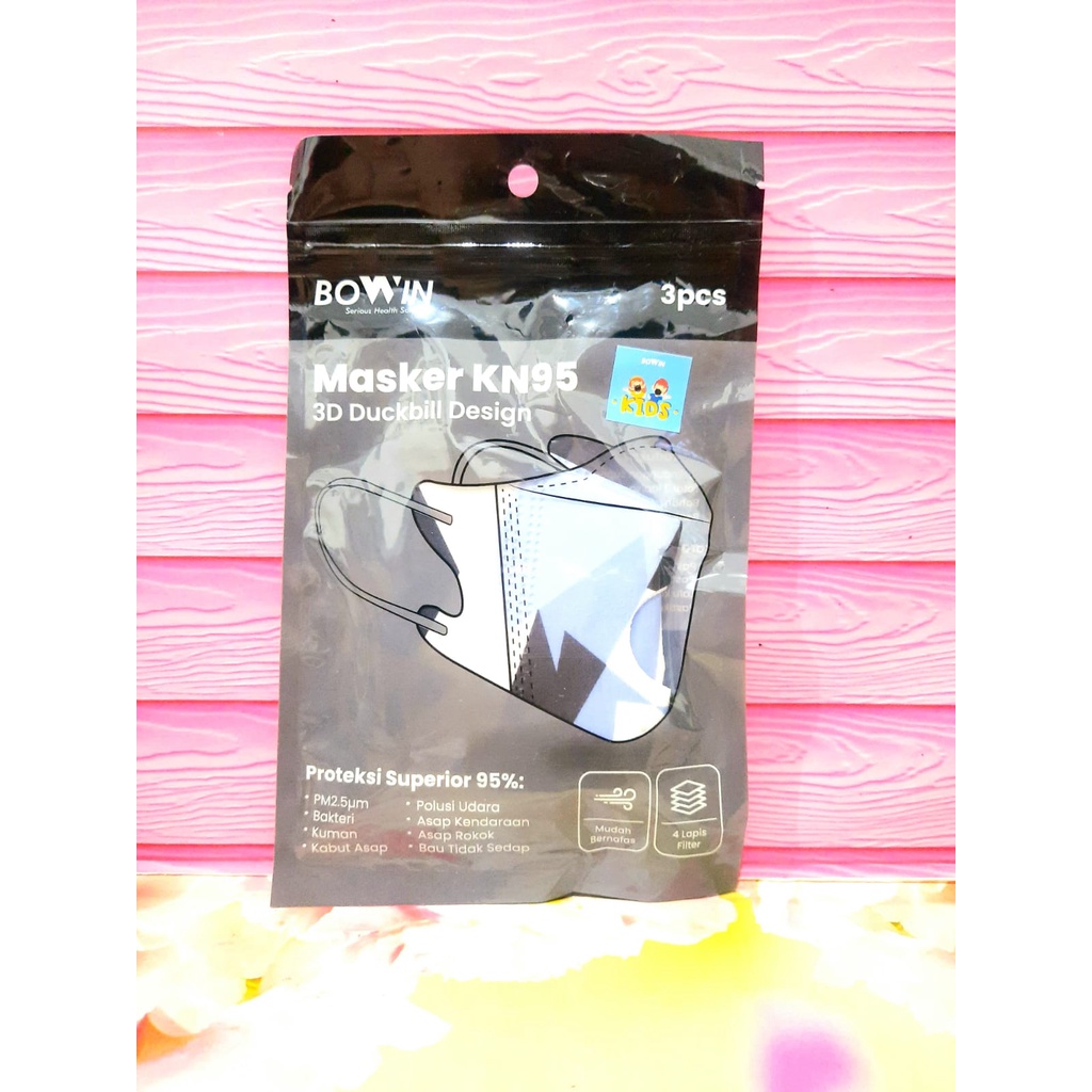 Masker Bowin KN95 3D Duckbill Design RH Series Kids