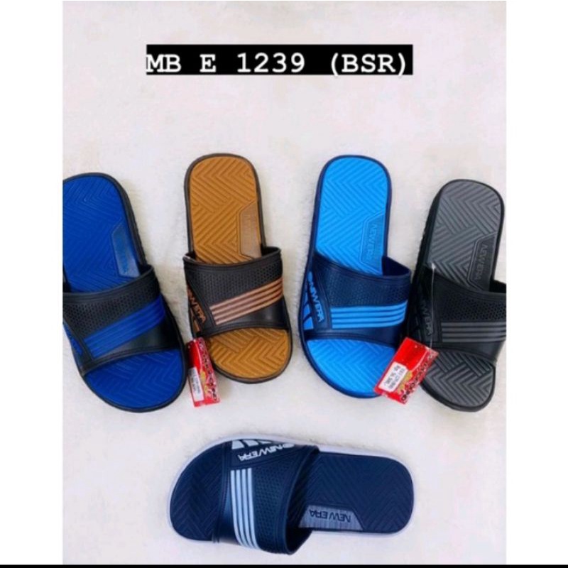 Sandal Slop Model Distro Casual Cowok | Sandal Kekinian | NEW ERA MB E 1239