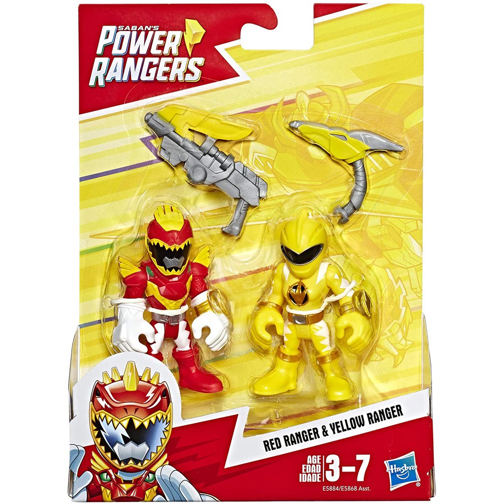 Hasbro Playskool Heroes Power Rangers 2 Pack Red Ranger Yellow Ranger