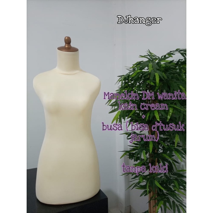 PATUNG DM KAIN BUSA HITAM / CREAM / PATUNG MANEKIN CEWEK BUSA