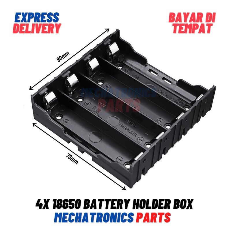 4X 18650 BATTERY HOLDER BATERAI CASE BATERE BOX KOTAK BATRE