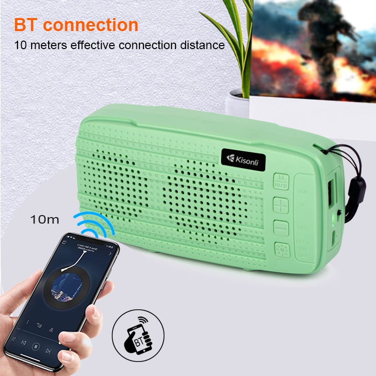 Speaker Bluetooth Wireless Portable Kisonli S20 HD Audio TF Card Support - XOBOX.ID