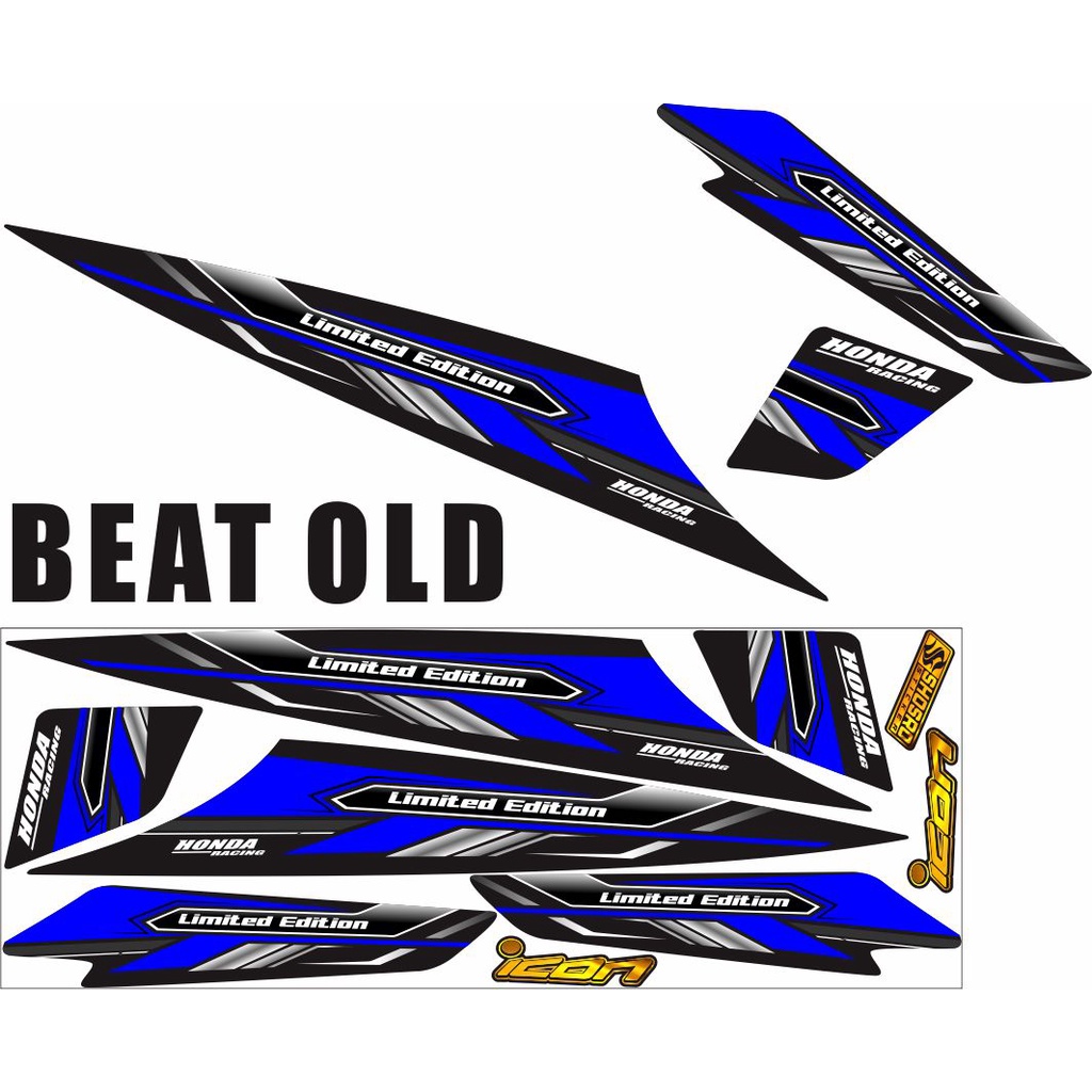 CUSTOM LIS STIKER VARIASI STICKER MOTOR MATIC HONDA BEAT KARBU/OLD STRIPING VARIASI/STICKER CUSTOM V