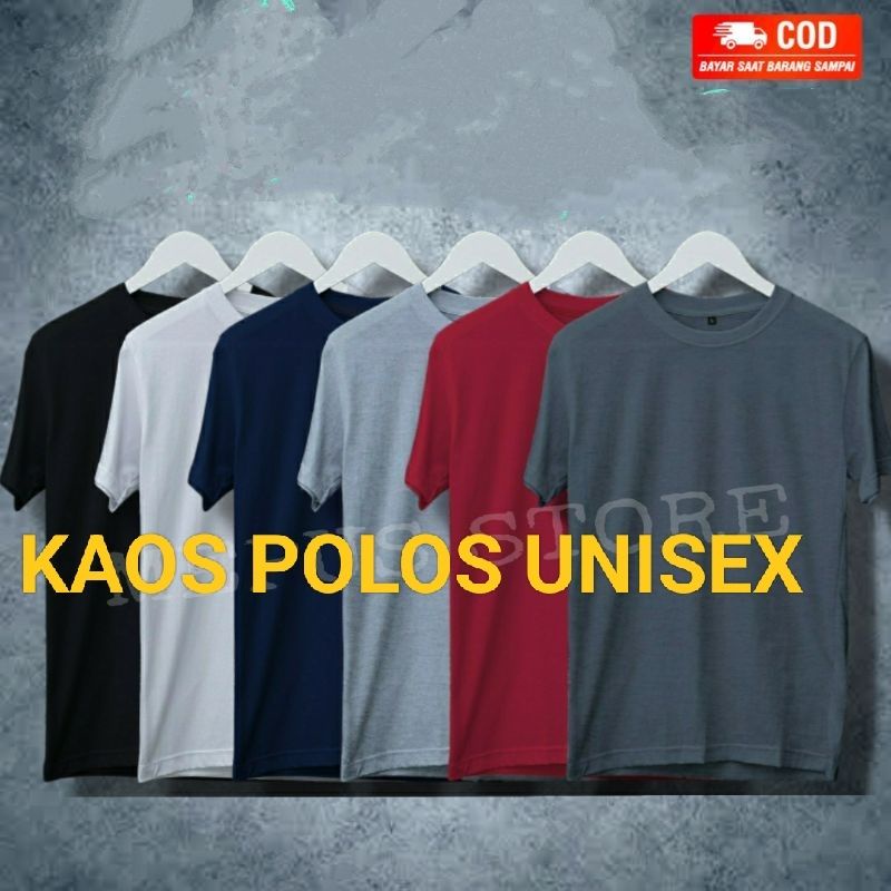 PAKET HEMAT KAOS POLOS ISI ( 5)PCS RANDOM