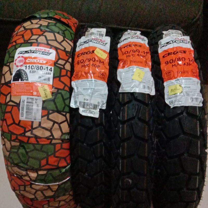 BAN CORSA CROSS S TUBELESS (80/90 - 90/80 - 90/90 - 100/80 - 110/70 - 120/70 - 110/80 - 130/70 - 140