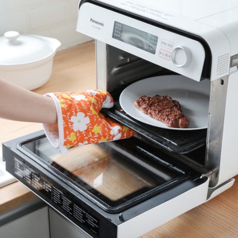 Sarung Tangan Oven plus bantalan Gloves Tahan Panas Warna Random