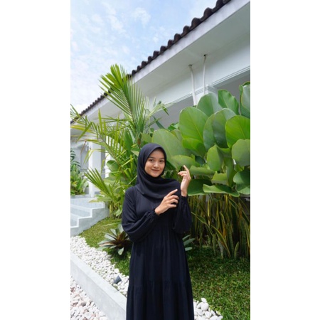 DRESS RAYON HITAM/GAMIS WANITA/RAYON KEKINIAN/GAMIS TERBARU/GAMIS VIRAl/GAMIS HITAM/ABAYA/DRESS TERB